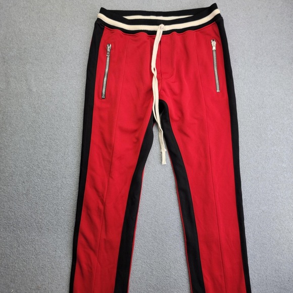 Fear of God Fifth Collection Pants Mens XL Jogger Zip Red Black Stripe USA